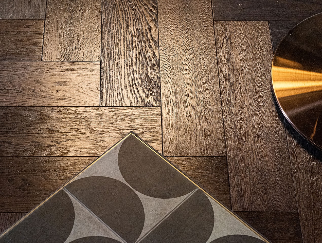 Hawoods Timber Tones of the Year HW6246 Bellmore Herringbone | Bar Urbane Cocktail Bar